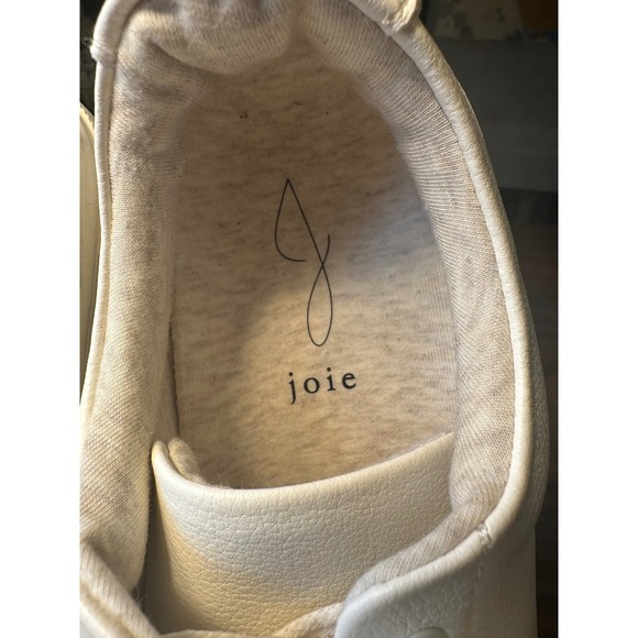 Joie Harvard White Synthetic Leather Lace Up Sneakers Women's Size 7.5M - Picture 7 of 9